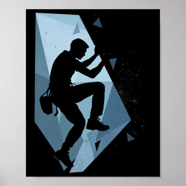 Affiche Silhouette d'escalade  (Devant)
