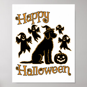 Affiche Silhouette Doodle Halloween heureux