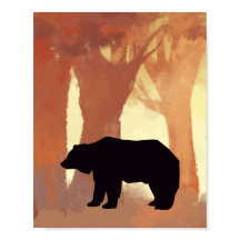 Silhouette d'ours en pépinière forestière décorati