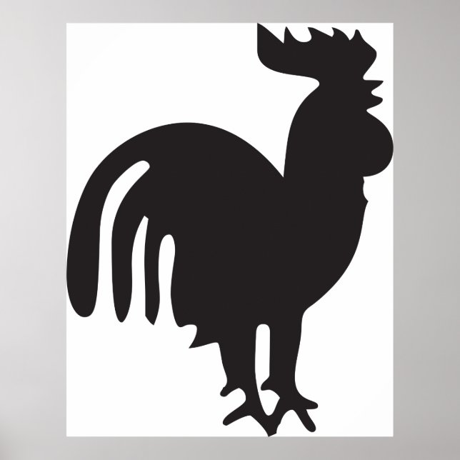 Affiche Silhouette du coq (Devant)