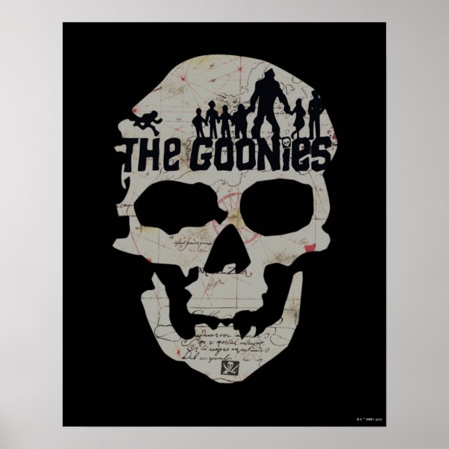 Affiche Silhouette du crâne des Goonies (Devant)