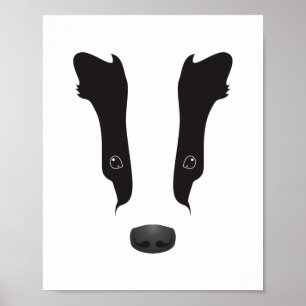 Affiche Silhouette du visage du Badger