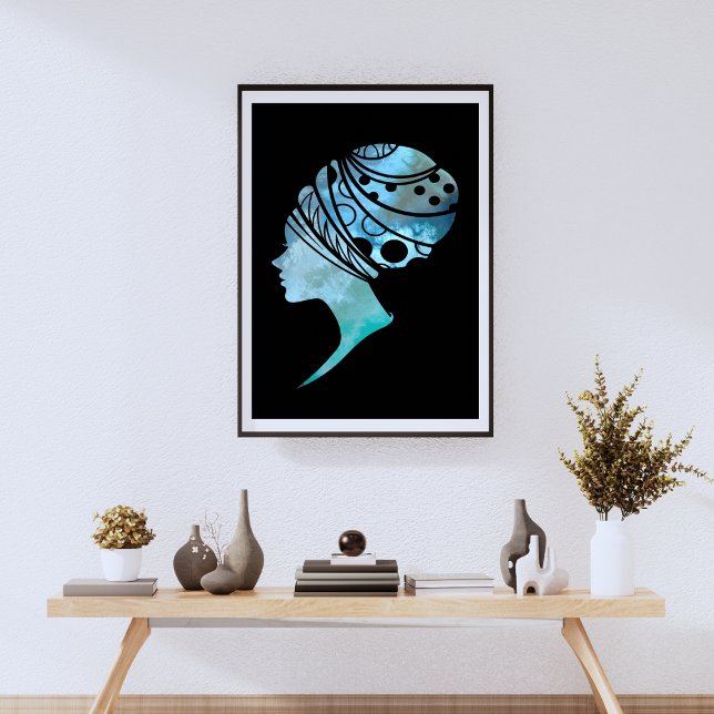 Affiche Silhouette D'Une Femme Africaine (Créateur téléchargé)