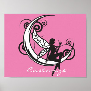 Affiche Silhouette Fée Lune Thunder_Cove