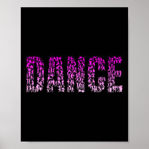 Affiche Silhouette Filles Danse Chemise Danse Danse Chemis