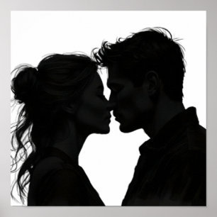 Affiche Silhouette Love