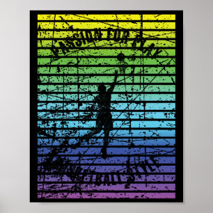 Affiche Silhouette Noire D'Un Joueur De Basket Contre