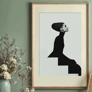 Affiche Silhouette Sculpturale : Monochrome de Haute Coutu