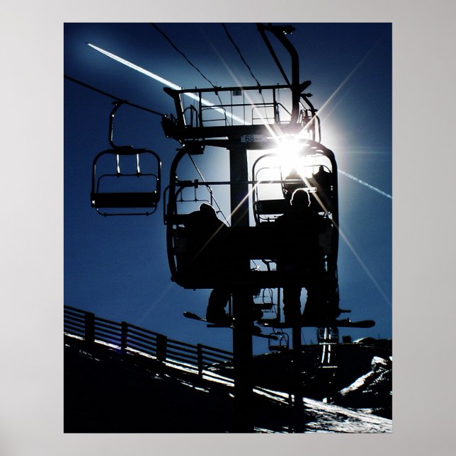 Affiche Silhouette Sunburst "68" (Devant)