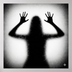 Affiche Silhouette sur verre givré