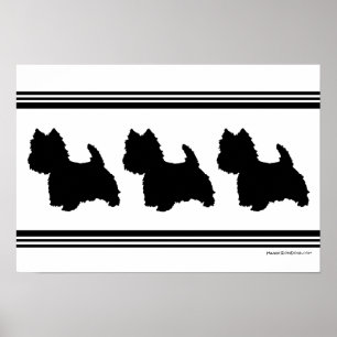 Affiche Silhouette Westie