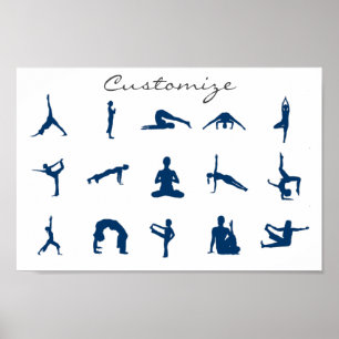 Affiche Silhouette Yoga Pose Thunder_Cove