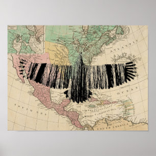 Affiche Silhouettes d'aigle Abstrait Nature Art animal