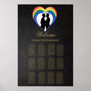 Affiche Silhouettes gaies élégantes