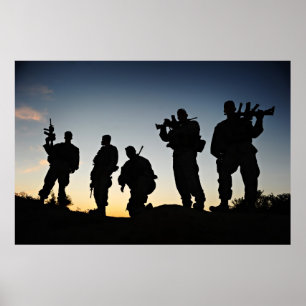 Affiche Silhouettes marines