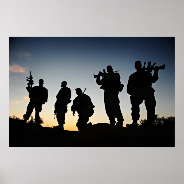 Affiche Silhouettes marines (Devant)