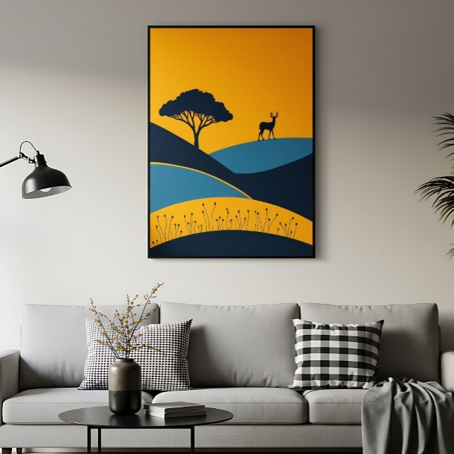 Affiche Silhouettes Sereines (Créateur téléchargé)