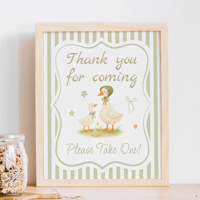 Affiche Silly Goose Baby Shower Favor  (Créateur téléchargé)