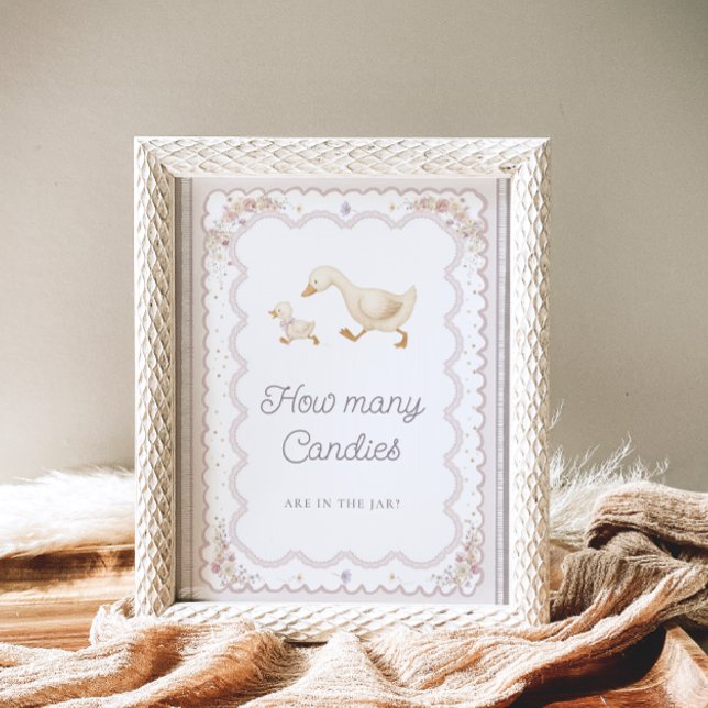 Affiche Silly Goose Baby Shower Guess How Many Candies (Créateur téléchargé)