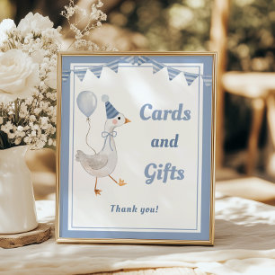 Affiche Silly Goose Blue Boy Cartes et cadeaux d'anniversa