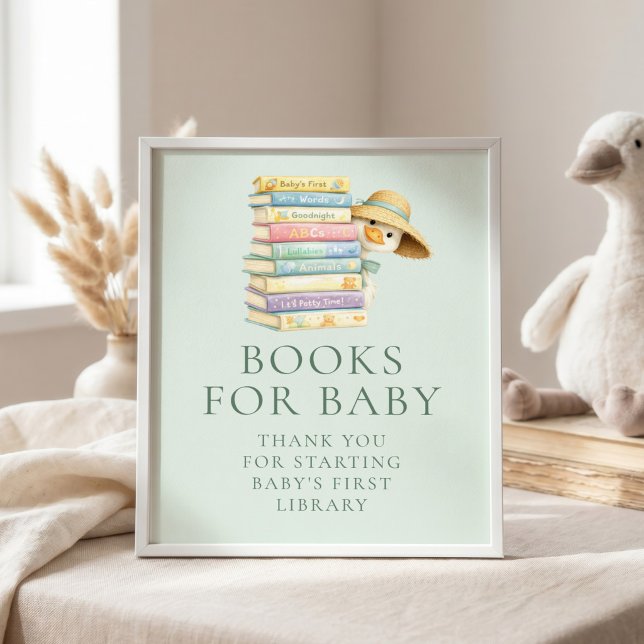 Affiche Silly Goose Sage Livres pour Bébé Signe de Shower (Créateur téléchargé)