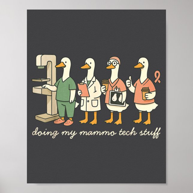 Affiche Silly Silly Tech Goose X Mammo Doing ray Mammograp (Devant)
