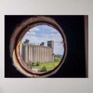 Affiche Silo de grain de rouille