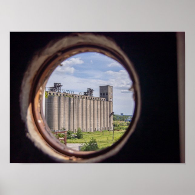 Affiche Silo de grain de rouille (Devant)
