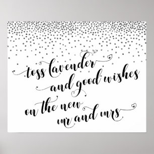 Affiche Silver Lavender, Bons voeux Nouveau M & Mme Sign