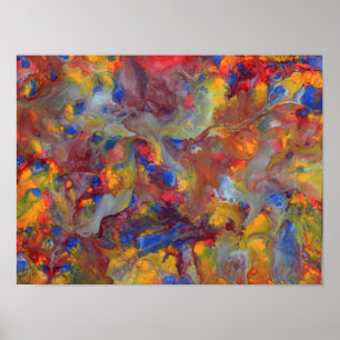 Affiche Silver Streak Abstraite peinture acrylique
