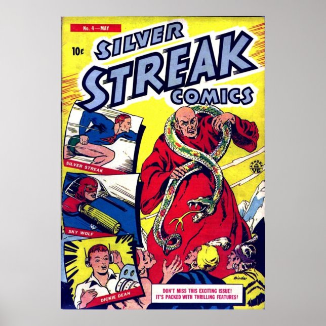 Affiche Silver Streak Comics 004 papier8fiche JVJ (Devant)