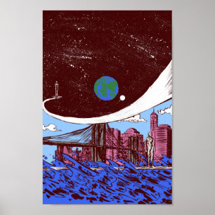Affiche Silver Surfer trouve la Terre