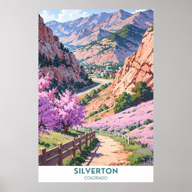 Affiche Silverton - Pittoresque Drive - Colorado (Devant)