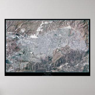 Affiche Simi Valley, Californie carte d'affichage satellit