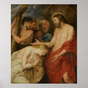 Affiche Simon de Cyrène portant la croix