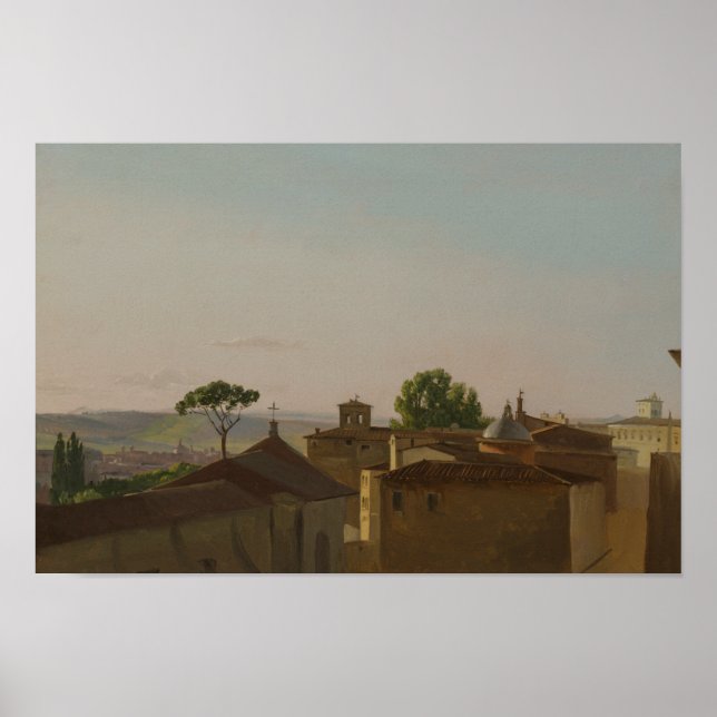 Affiche Simon Denis - Vue sur la colline du Quirinal, Rome (Devant)