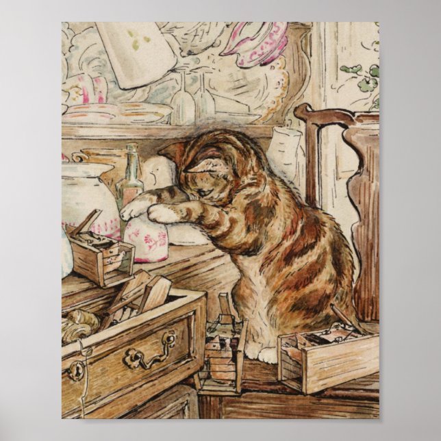 Affiche Simpkin Chat Ménage Par Beatrix Potter (Devant)