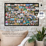Affiche Simple 99 Photo Collage couleur personnalisée<br><div class="desc">Créez votre propre photo collage poster avec ce modèle facile à télécharger pour 99 images de différentes formes de carrés et rectangles pour accueillir une variété de sujets photo. Choisissez la couleur de votre arrière - plan dans EDIT (en noir). Disposer de souvenirs photographiques est une excellente façon de commémorer...</div>
