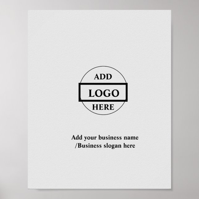 Affiche Simple ajout minimal du nom de texte du logo (Devant)