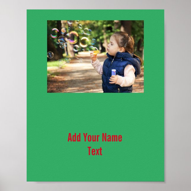 Affiche Simple ajout minimal du nom de texte du logo (Devant)