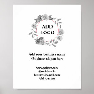 Affiche Simple ajout minimal du nom de texte du logo
