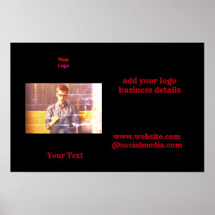 Affiche Simple ajout minimal du nom de texte du logo