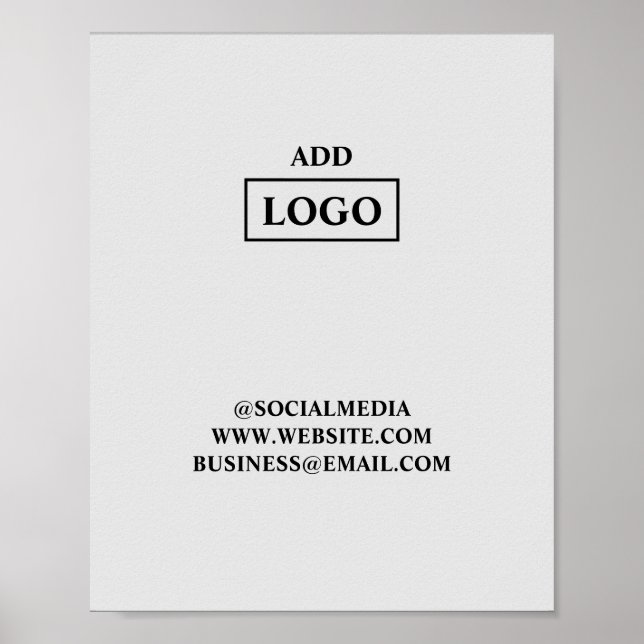 Affiche Simple ajout minimal du nom de texte du logo (Devant)