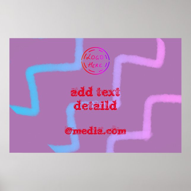 Affiche Simple ajout minimal du nom de texte du logo (Devant)