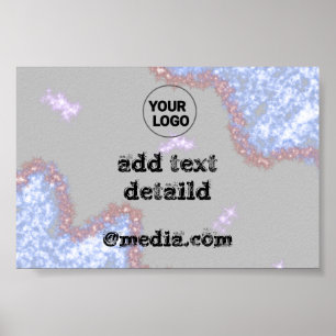 Affiche Simple ajout minimal du nom de texte du logo