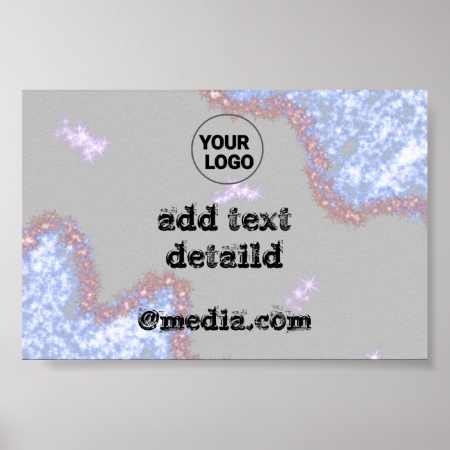 Affiche Simple ajout minimal du nom de texte du logo (Devant)