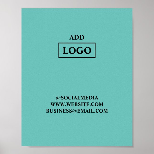 Affiche Simple ajout minimal du nom de texte du logo (Devant)