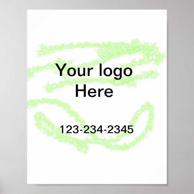 Affiche Simple ajout minimal du nom de texte du logo (Devant)