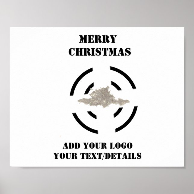 Affiche Simple ajout minimal du nom de texte du logo (Devant)