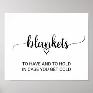 Affiche Simple Black Calligraphy Blankets